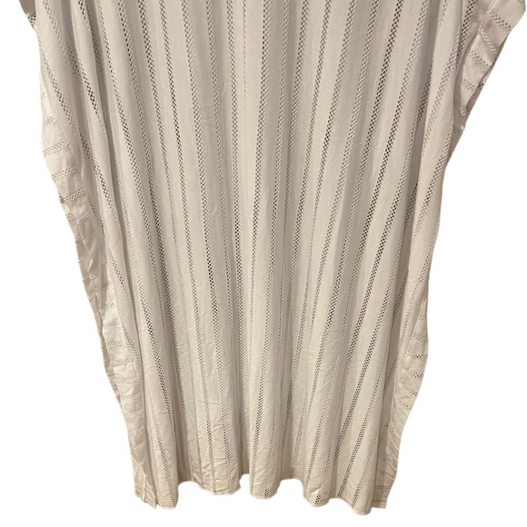Calvin Klein Striped Maxi Caftan Cover-up in Soft White - Picture 5 of 9